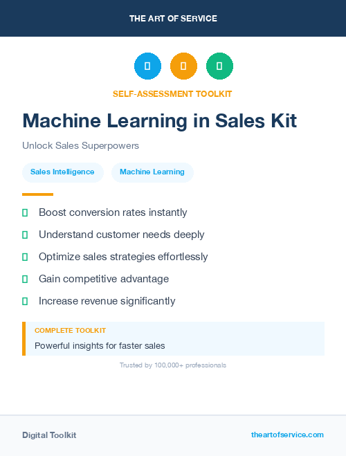 Machine Learning in Sales Kit