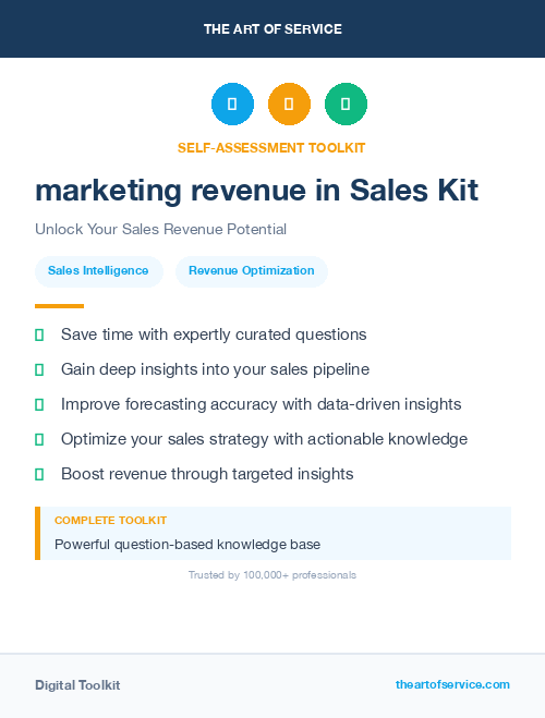 marketing revenue in Sales Kit