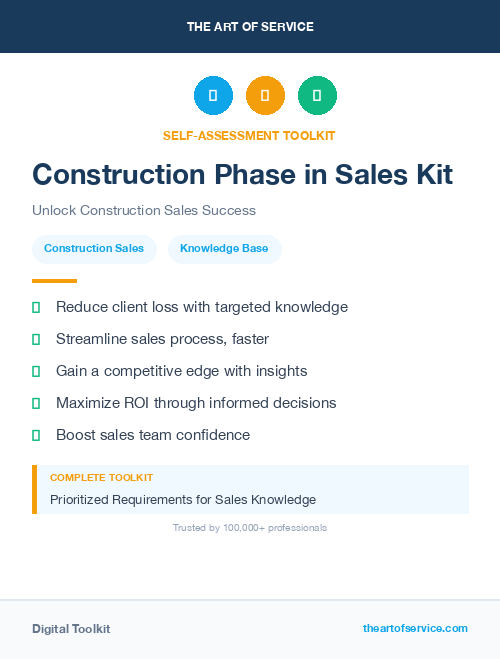 Construction Phase in Sales Kit