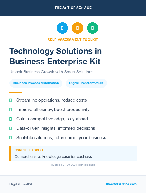 Technology Solutions in Business Enterprise Kit