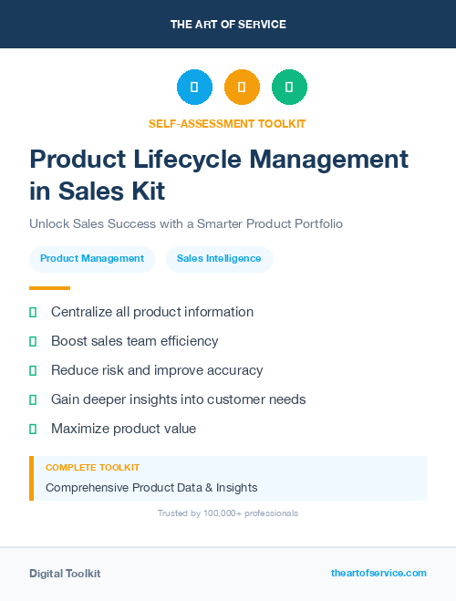 Product Lifecycle Management in Sales Kit