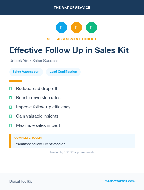 Effective Follow Up in Sales Kit