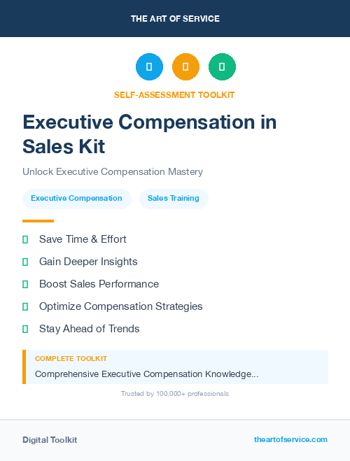 Executive Compensation in Sales Kit