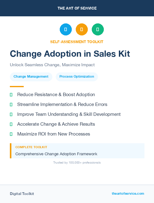 Change Adoption in Sales Kit