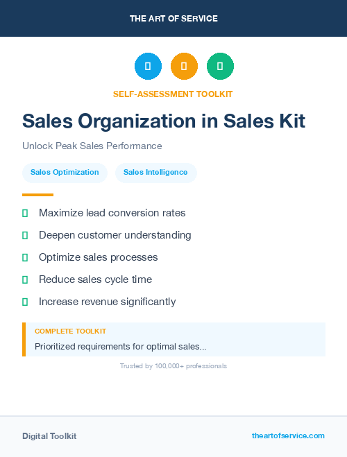 Sales Organization in Sales Kit
