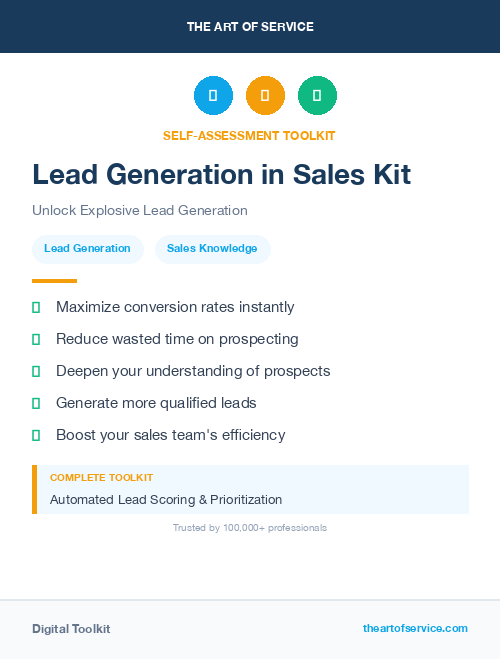 Lead Generation in Sales Kit