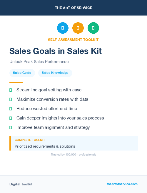 Sales Goals in Sales Kit