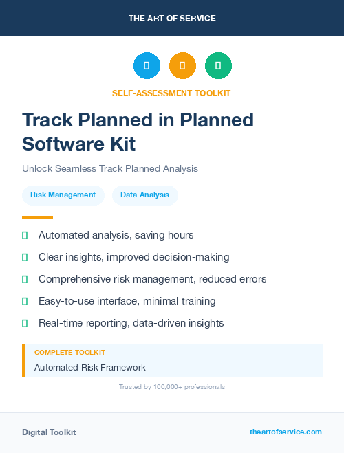 Track Planned in Planned Software Kit