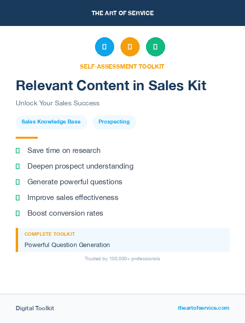 Relevant Content in Sales Kit