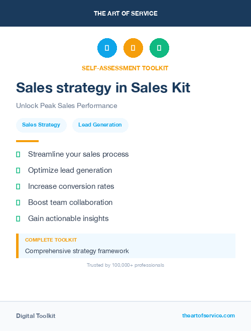 Sales strategy in Sales Kit