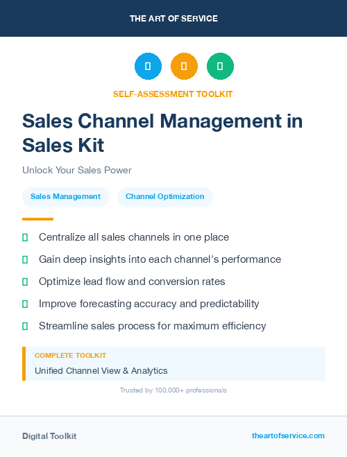 Sales Channel Management in Sales Kit