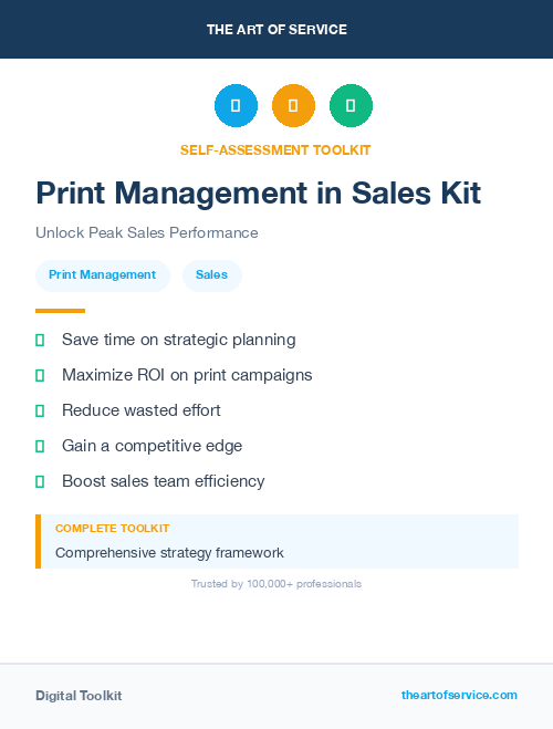 Print Management in Sales Kit
