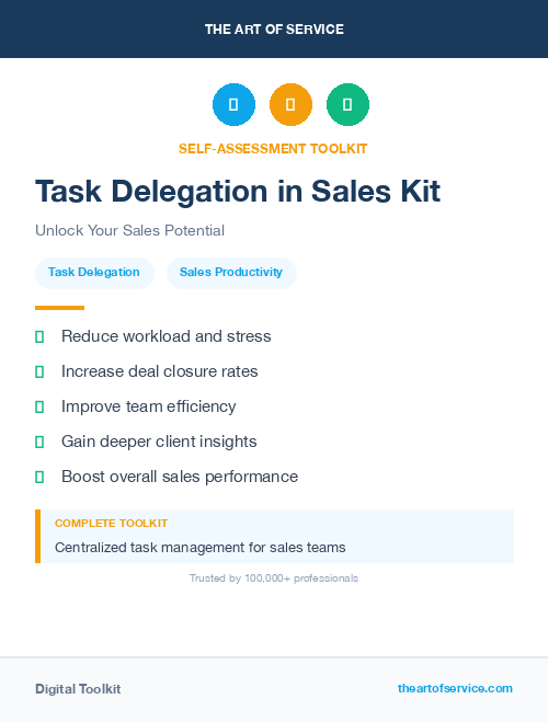 Task Delegation in Sales Kit
