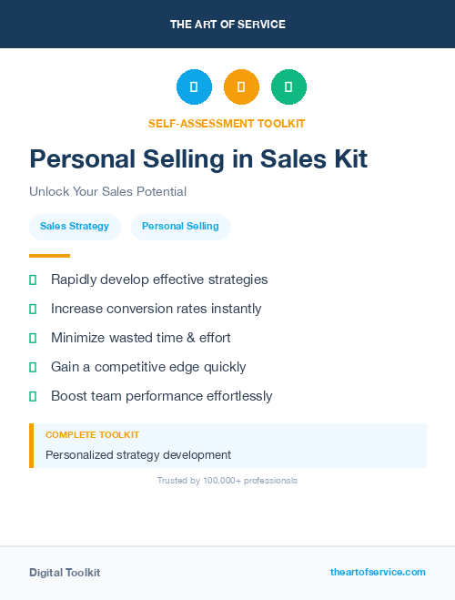 Personal Selling in Sales Kit