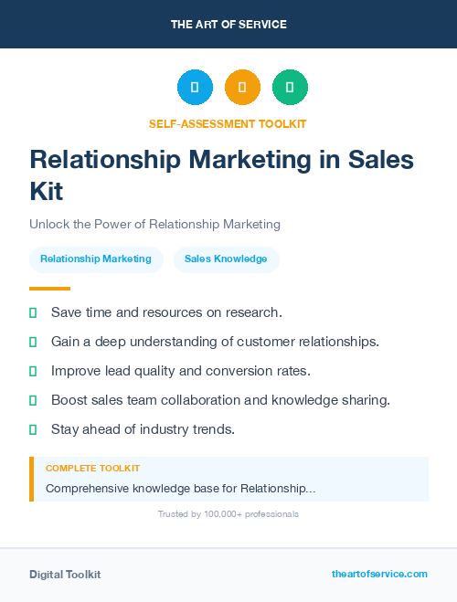 Relationship Marketing in Sales Kit