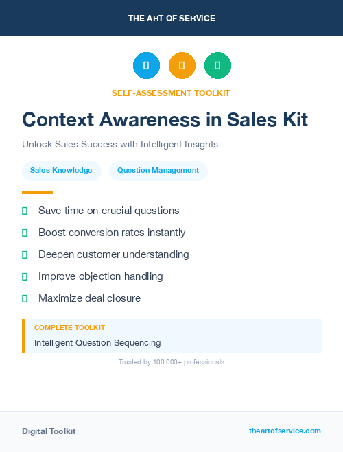 Context Awareness in Sales Kit