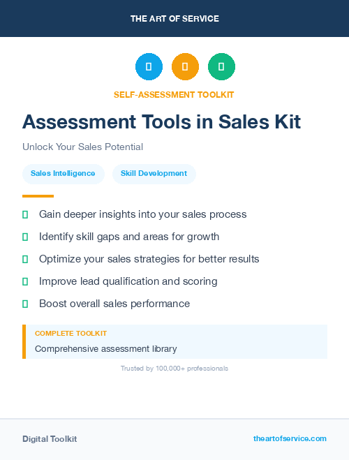 Assessment Tools in Sales Kit