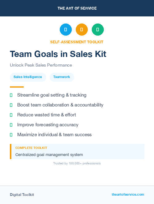 Team Goals in Sales Kit