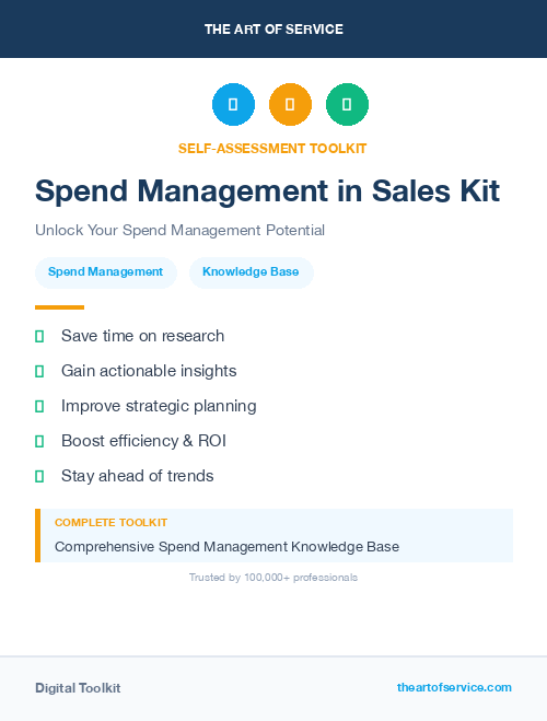 Spend Management in Sales Kit