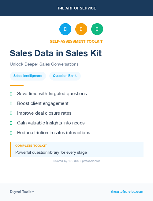 Sales Data in Sales Kit