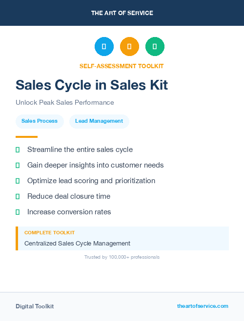 Sales Cycle in Sales Kit