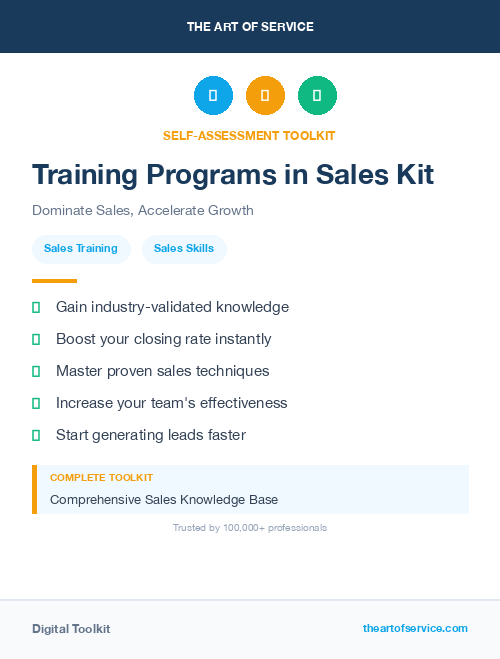 Training Programs in Sales Kit