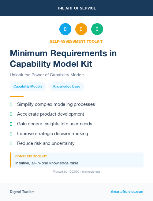 Minimum Requirements in Capability Model Kit