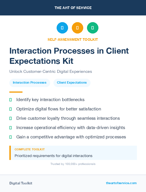 Interaction Processes in Client Expectations Kit