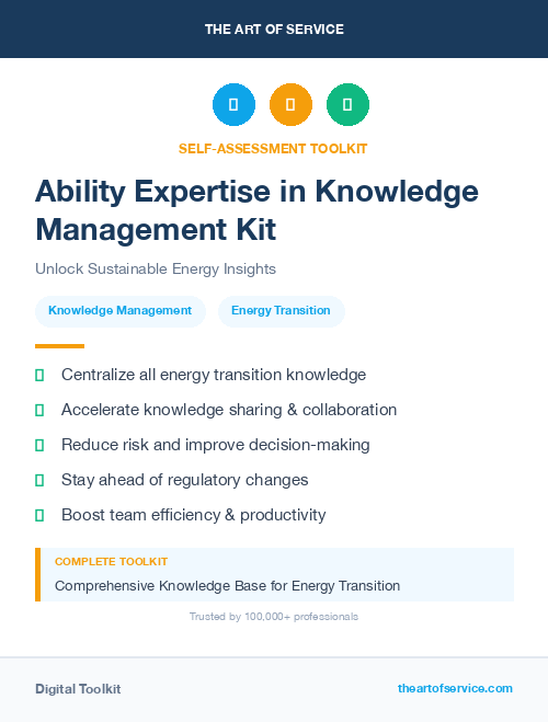 Ability Expertise in Knowledge Management Kit