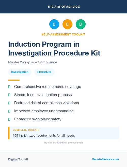 Induction Program in Investigation Procedure Kit