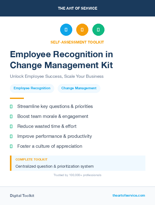 Employee Recognition in Change Management Kit
