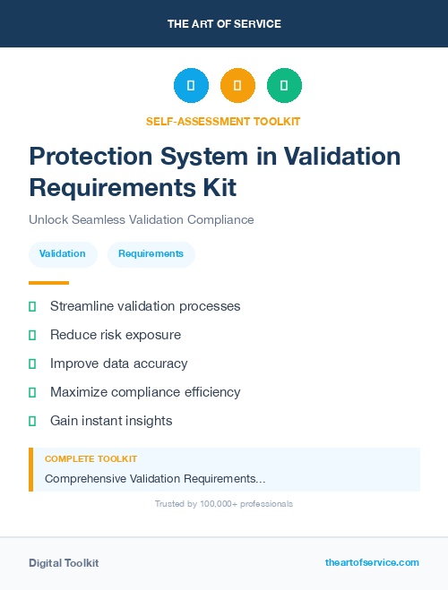 Protection System in Validation Requirements Kit