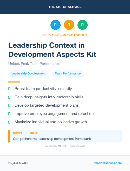 Leadership Context in Development Aspects Kit