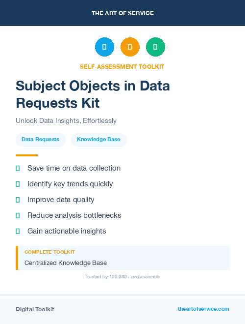 Subject Objects in Data Requests Kit