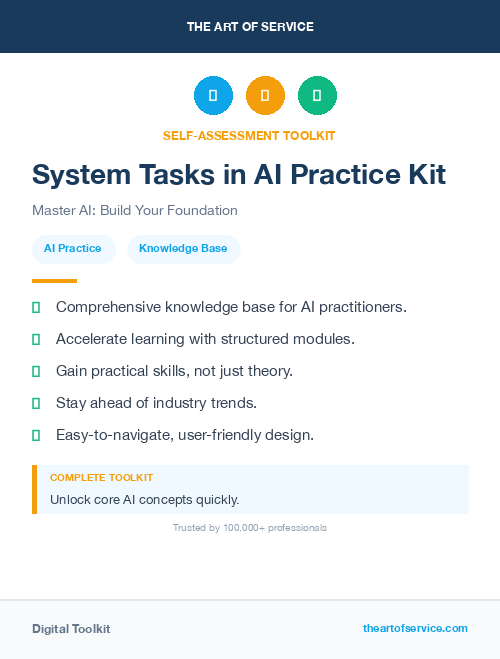 System Tasks in AI Practice Kit