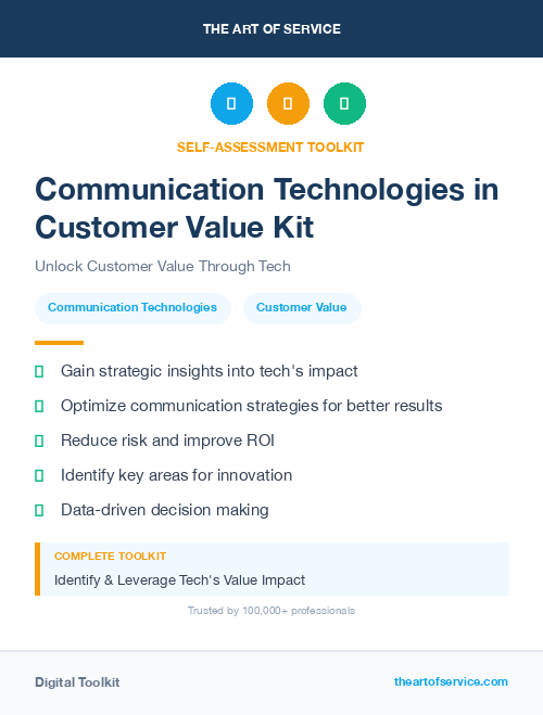 Communication Technologies in Customer Value Kit