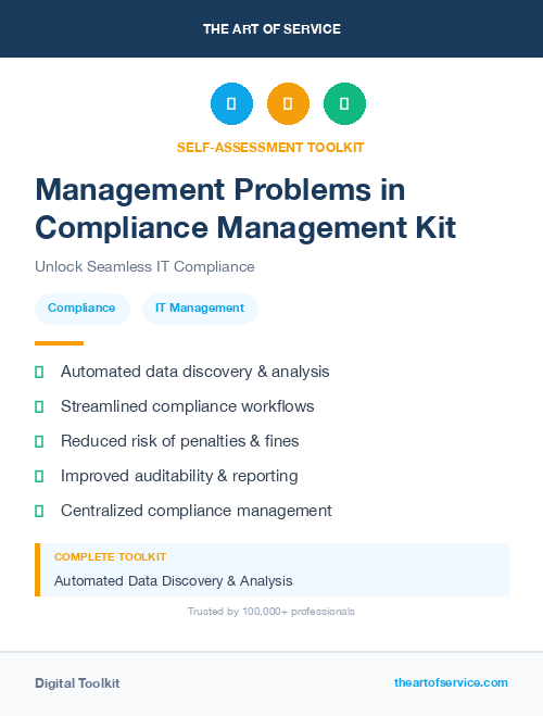 Management Problems in Compliance Management Kit