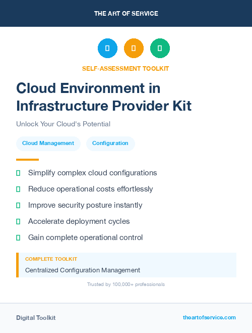 Cloud Environment in Infrastructure Provider Kit