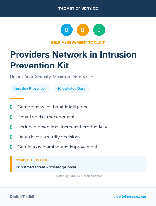 Providers Network in Intrusion Prevention Kit