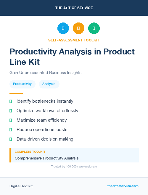 Productivity Analysis in Product Line Kit