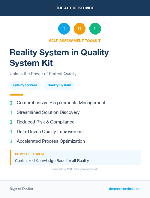 Reality System in Quality System Kit