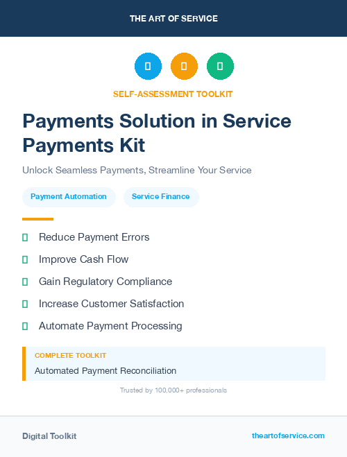 Payments Solution in Service Payments Kit