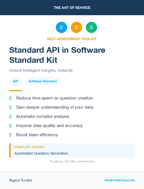 Standard API in Software Standard Kit