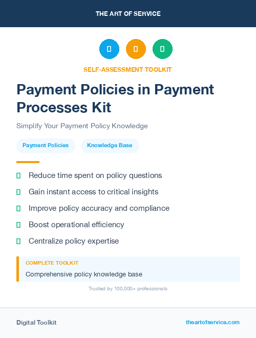 Payment Policies in Payment Processes Kit