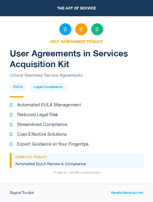 User Agreements in Services Acquisition Kit