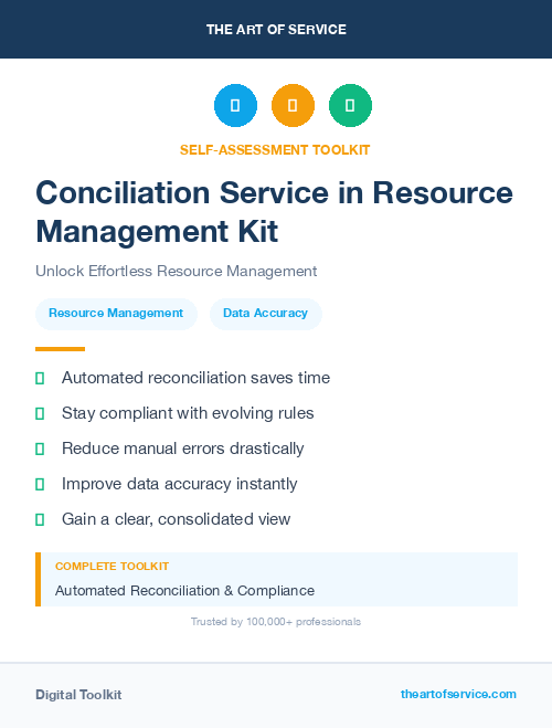 Conciliation Service in Resource Management Kit