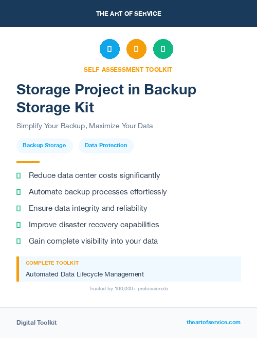 Storage Project in Backup Storage Kit