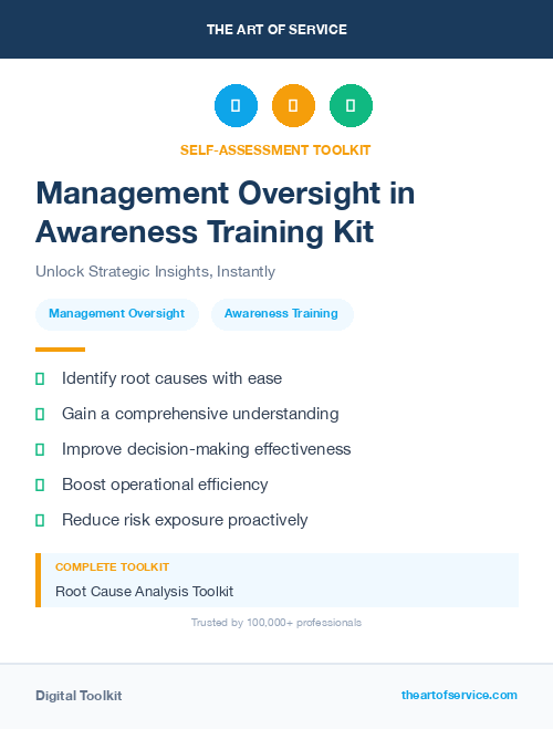 Management Oversight in Awareness Training Kit