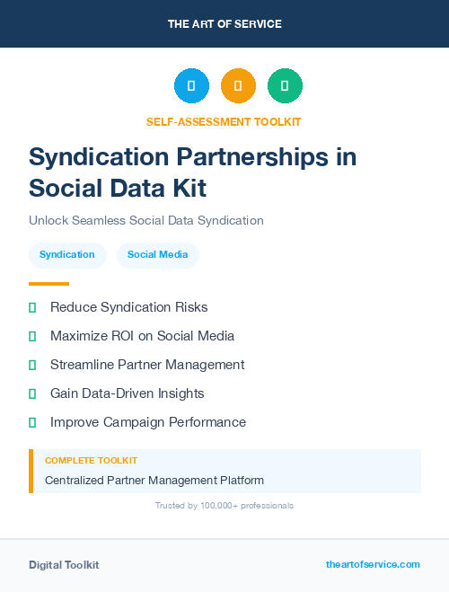 Syndication Partnerships in Social Data Kit