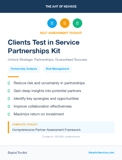 Clients Test in Service Partnerships Kit